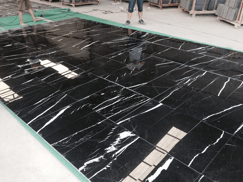 black marquina marble tile match