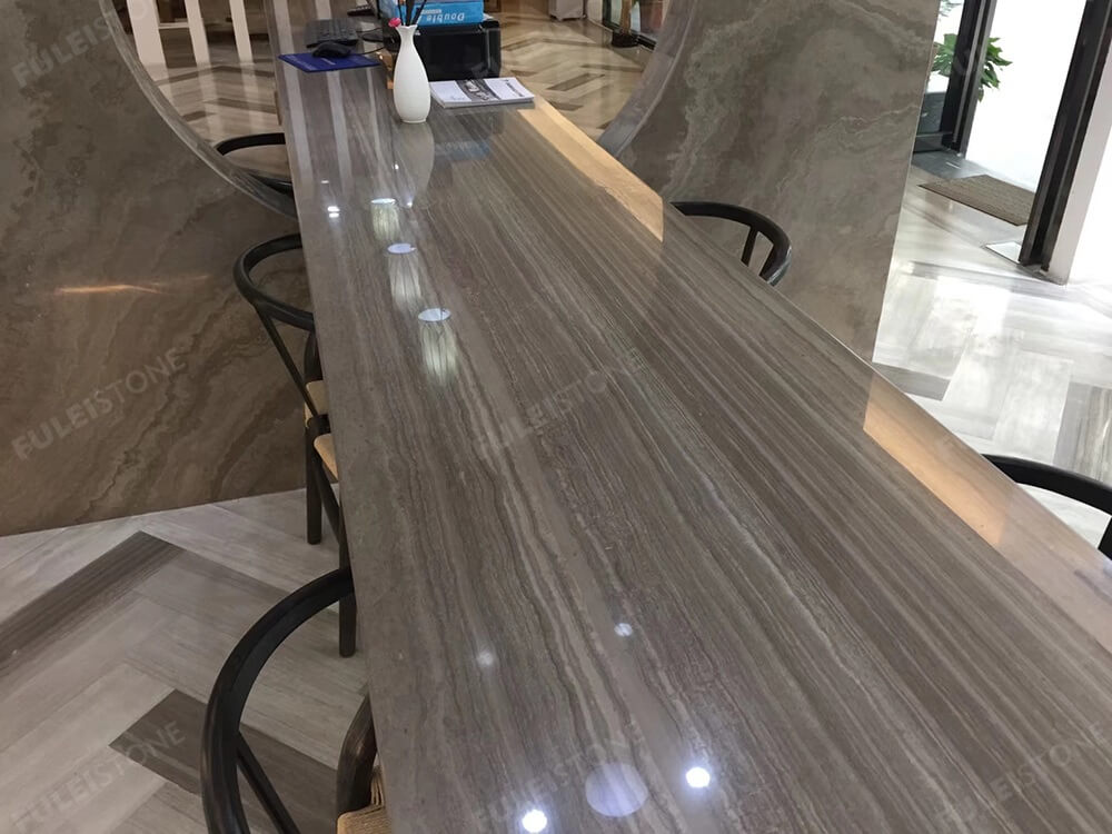 Coffee Wood Marble Table Top