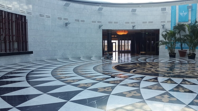 lobby marble tile
