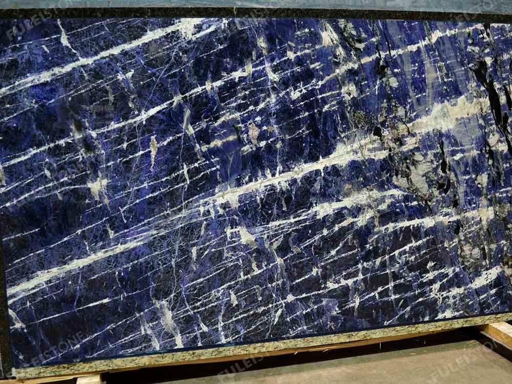 Glossy Blue Sodalite Granite Slab