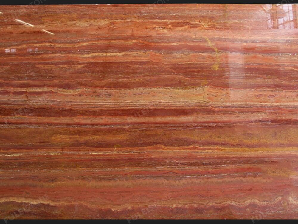 Red Travertine Marble Polished