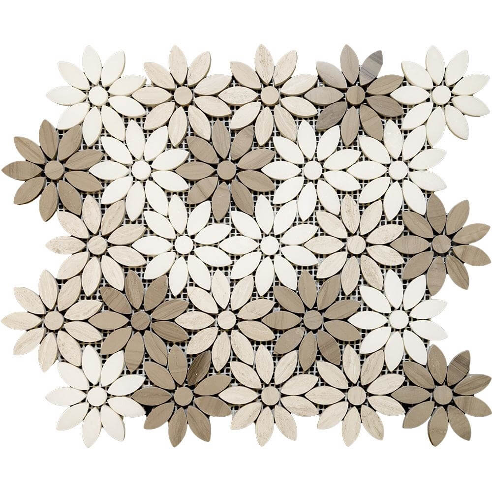 China Athens Wooden Marble Flower Waterjet