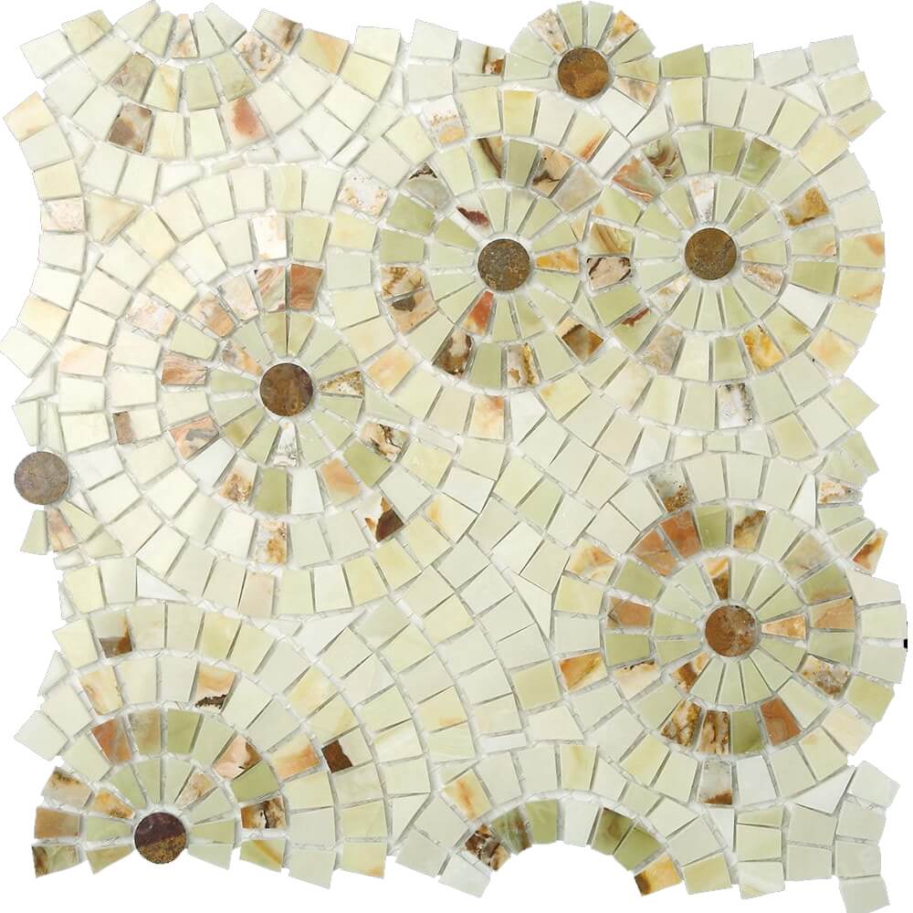 Fireworks Style Marble mosaic tile