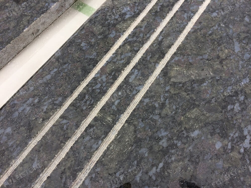 Butterfly Blue Granite Stairs Groove Lines