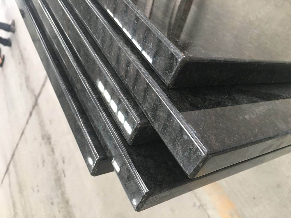 Black Pearl Granite Countertops Edges Polishing
