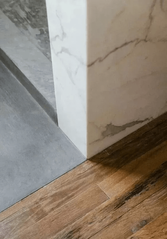 close up design of calacatta marble in the wall
