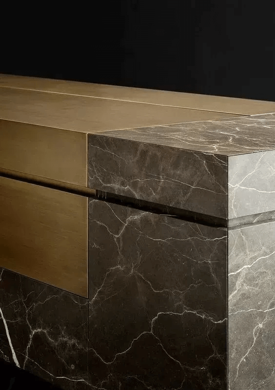 close up design of grey marble slab