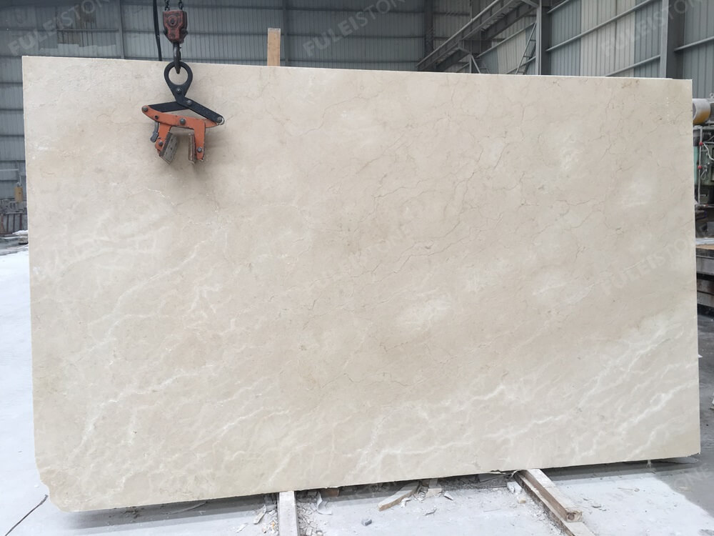 crema marfil marble slab