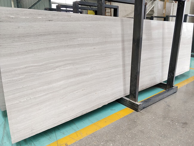 The Fourth Layer of White Wood Marble Slabs