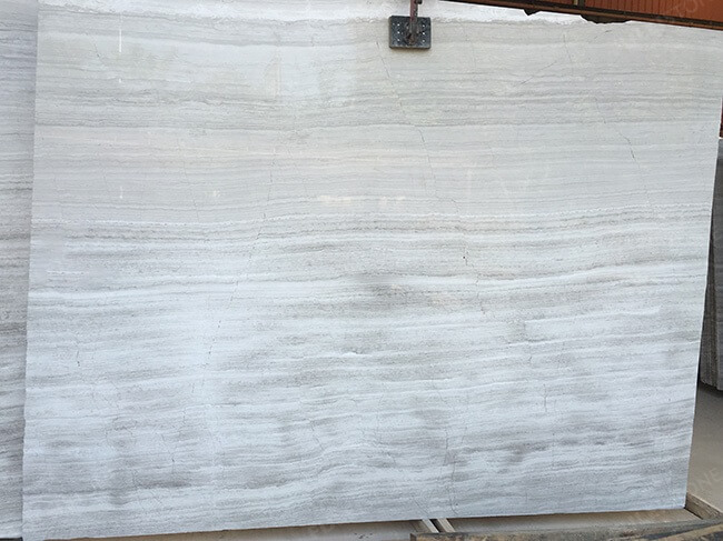 The Third Layer of White Wood Marble Slabs