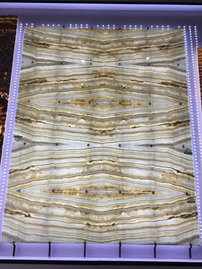 backlit onyx wall panels with LED