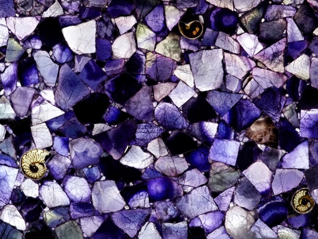 backlit purple crystal