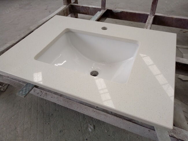 quartz stone countertops with sink