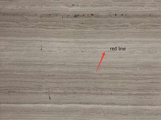 red lines of white wood marble