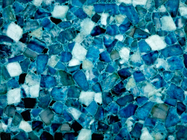 translucent blue crystal