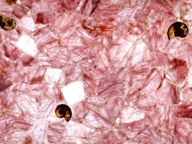 translucent pink crystal