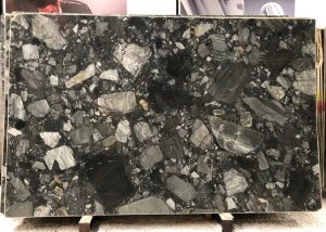 Polished black marinace granite slab (1)