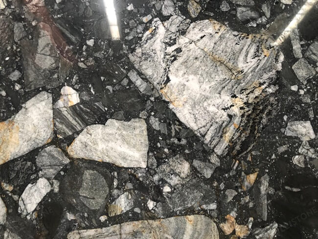 good hardness black marinace granite close-up