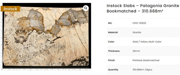 E-commerce of stone slabs marketing