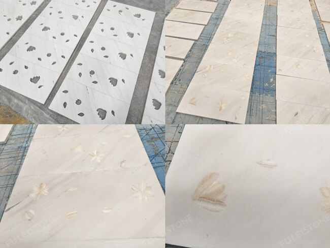 Bianco Sivec Marble Floor Pattern