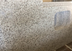 Bala White Granite Countertop with rectangle sink