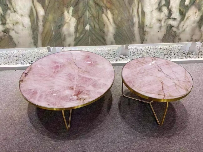 Pink CristalloQuartzite table