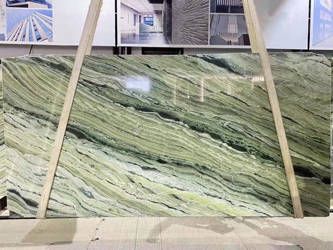 River Jade Marble big slabs with sloping veins