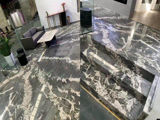 Venom Quartzite flooring & stairs