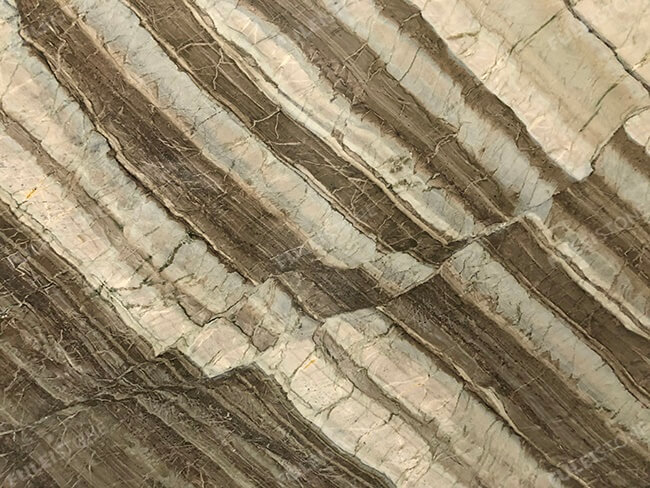 close up of polished corteccia quartzite