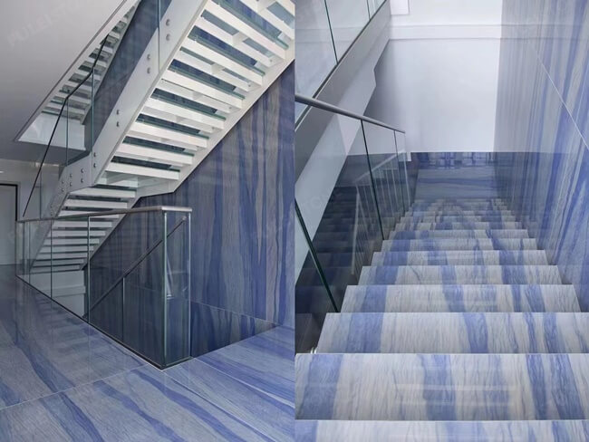 Blue Macauba Quartzite for Stairs and Floors