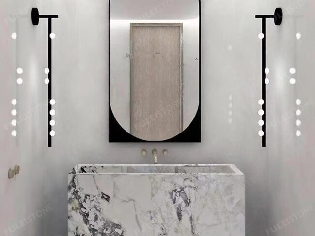 Oyster White Marble Vanity Tops