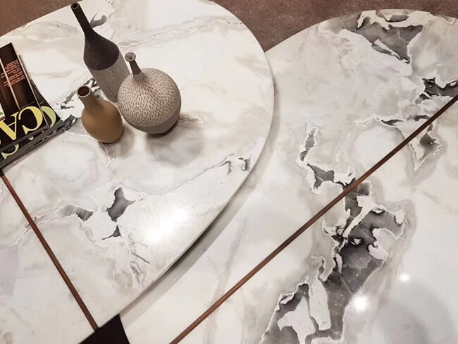 Oyster White Marble Table
