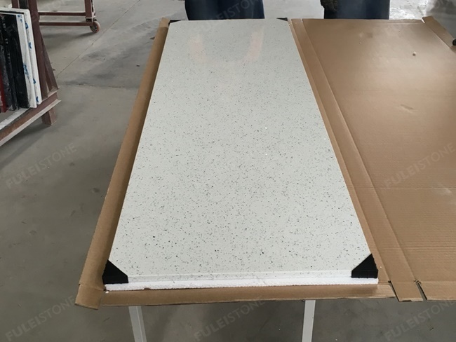 White Mirror Quartz countertop packing