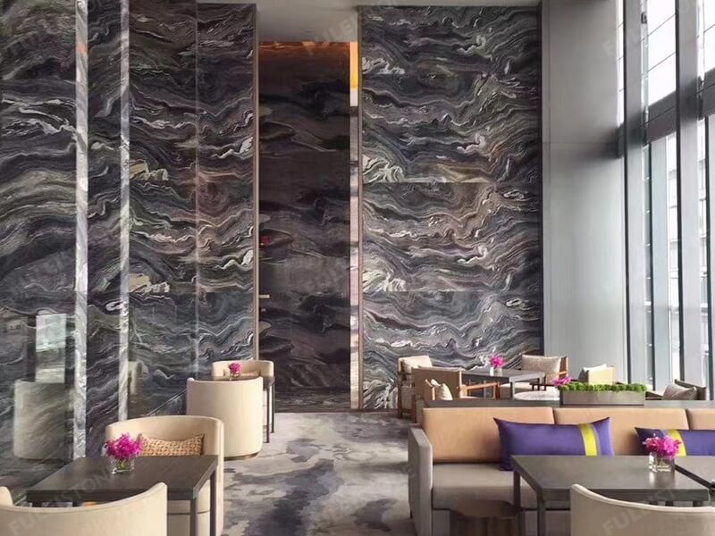 rosso luana marble wall decoration (2)
